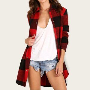 BB Dakota Olive Buffalo Plaid Wool Blend Jacket